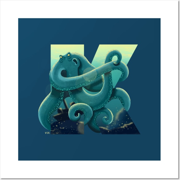 Kraken Wall Art by vero.e.a